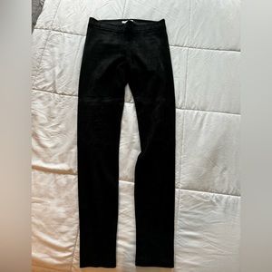 Vince, Strech-Suede pants, Black, Size 4